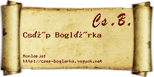 Csép Boglárka névjegykártya